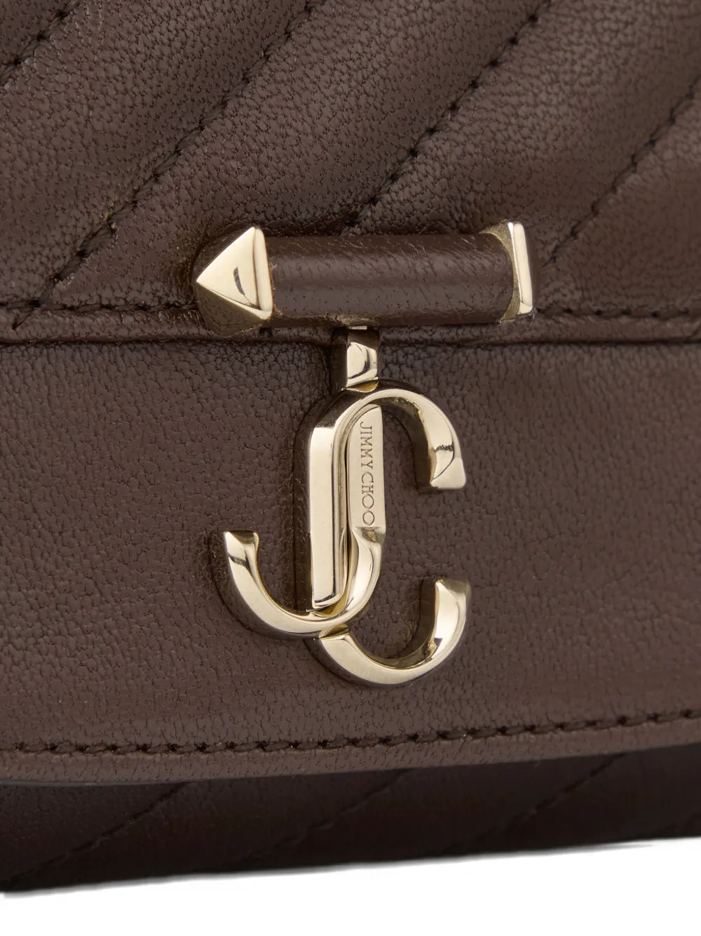 Jimmy ChooCurve quilted clutch bag