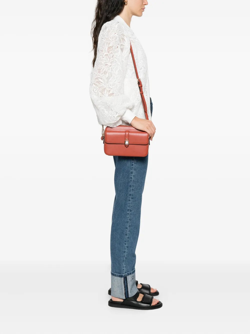Karl LagerfeldK/Autograph padlock flap cross body bag