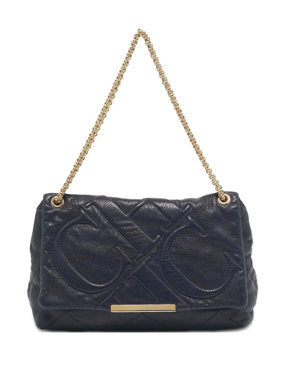 Pre-OwnedCarolina Herrera Vintagelogo-embossed leather shoulder bag