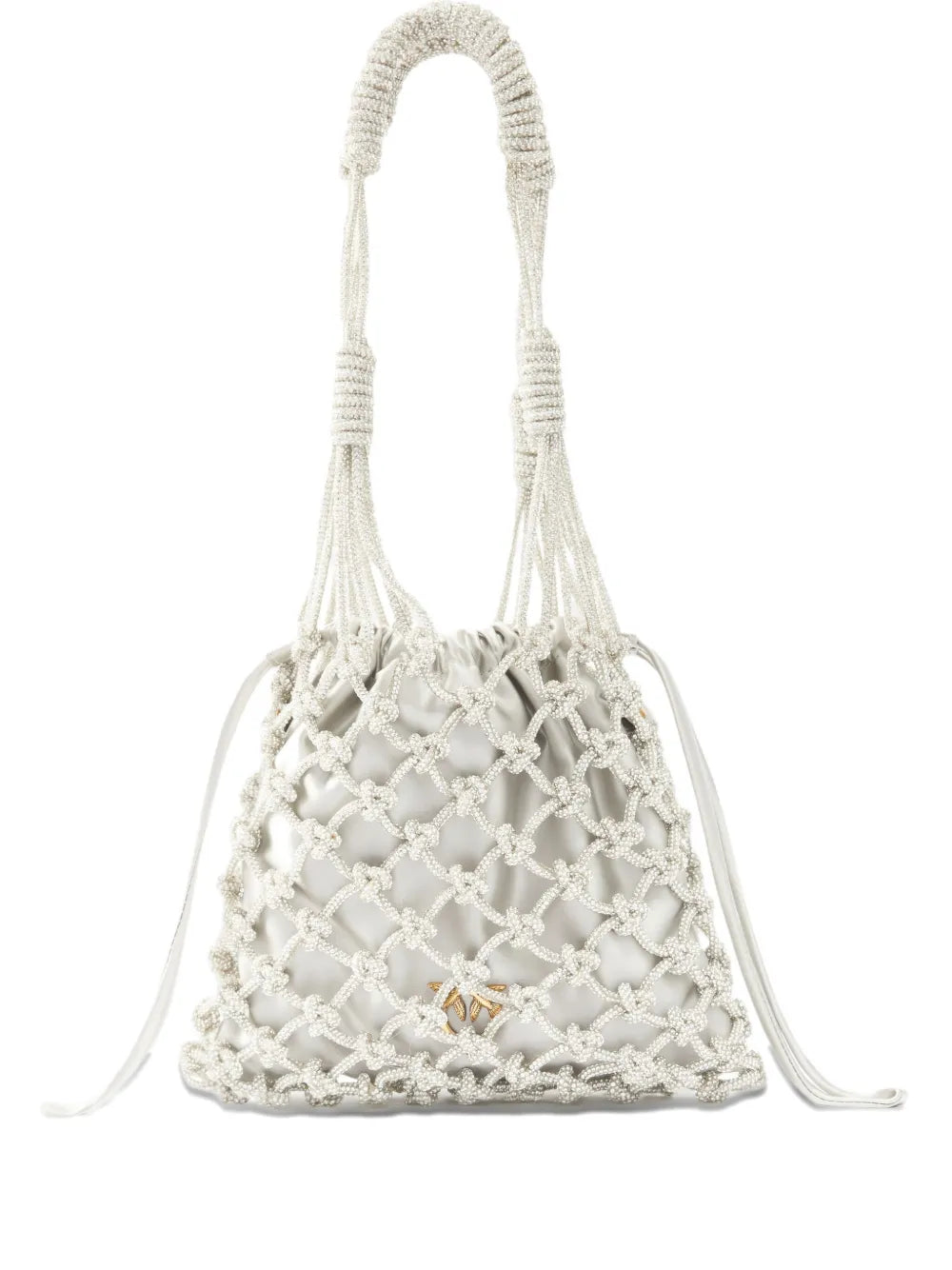 PINKOWoven Mesh bucket bag