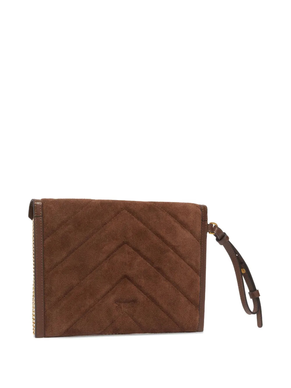 PINKOquilted suede clutch bag
