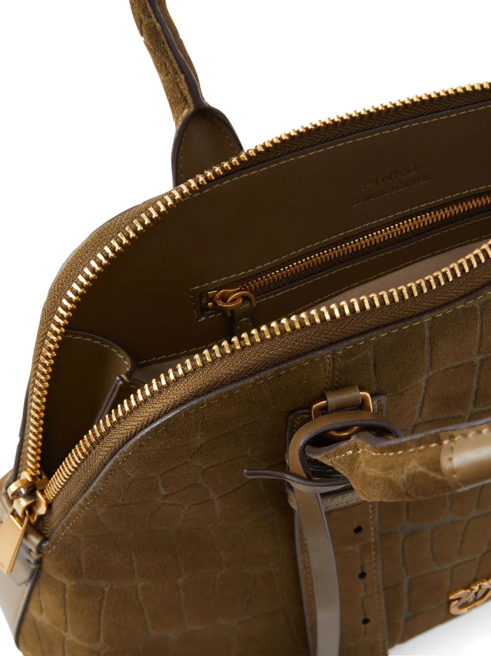 PINKOcrocodile-effect shoulder bag