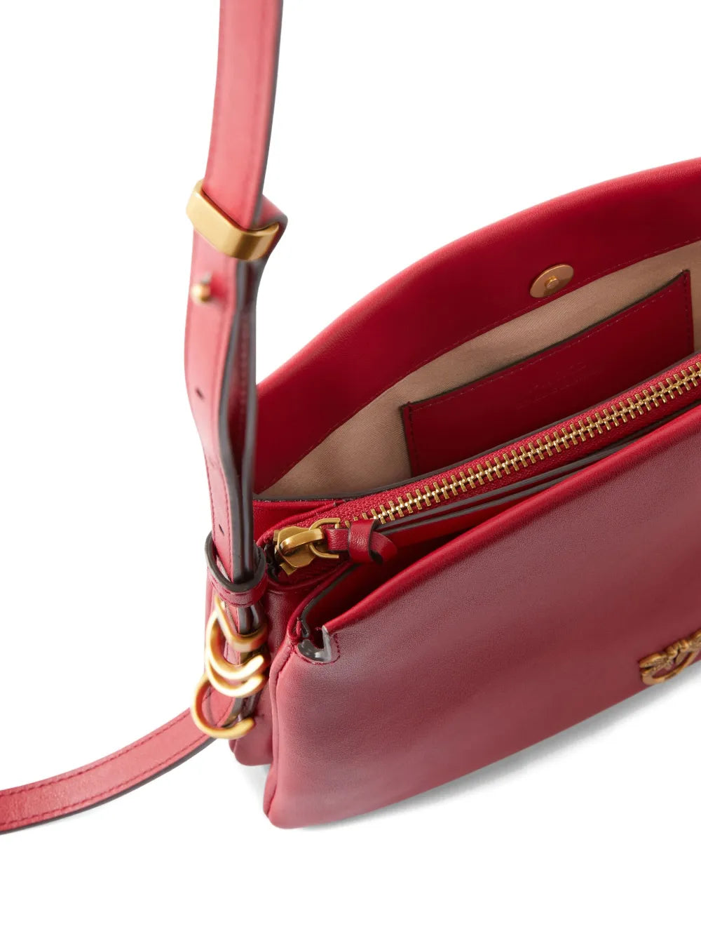 PINKOLove Birds-plaque leather cross body bag