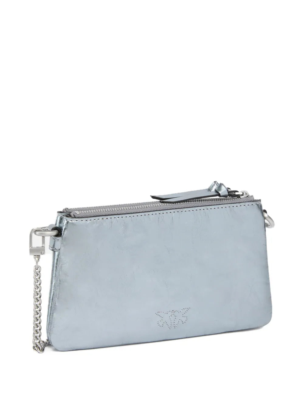 PINKOmetallic double-zip cross body bag