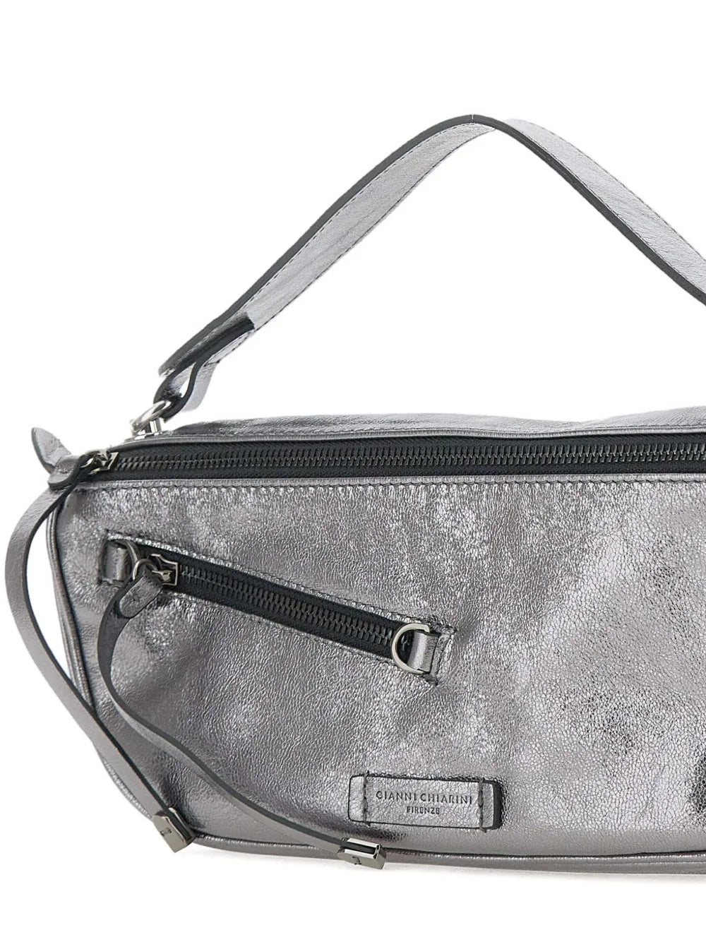 GIANNI CHIARINImetallic zip-fastening tote bag