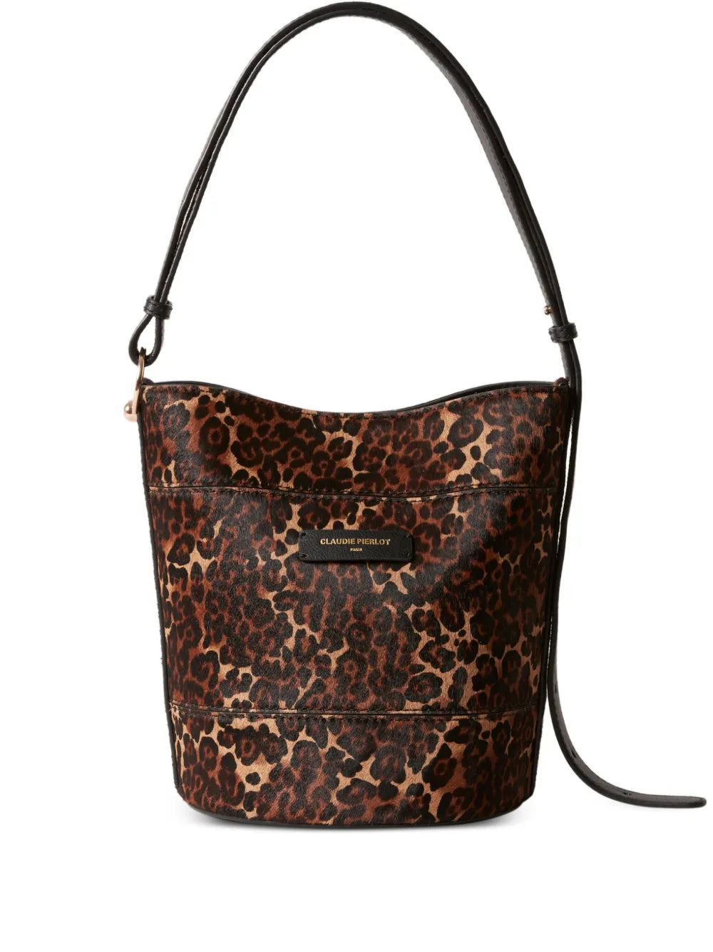 Claudie Pierlotleopard-print calfskin bucket bag