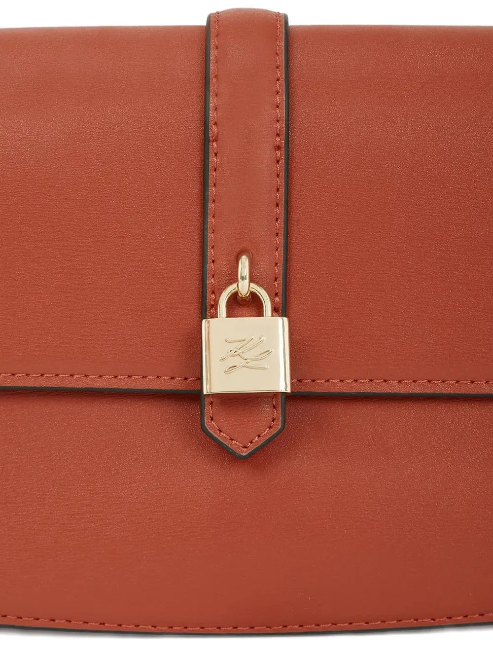 Karl LagerfeldK/Autograph Padlock leather shoulder bag