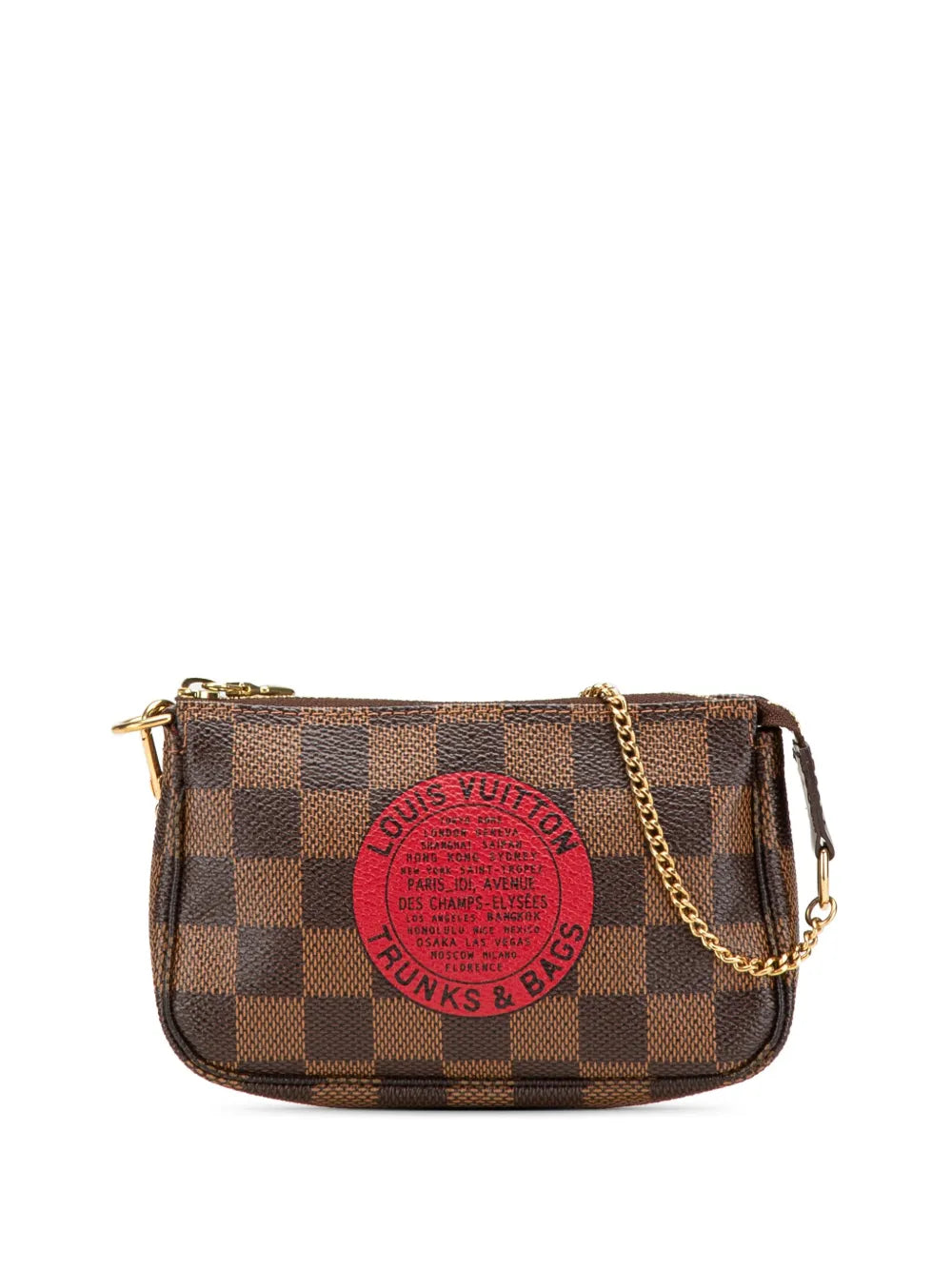 Pre-OwnedLouis Vuitton Pre-Owned2008 Damier Ebene Trunks and Bags Mini Pochette Accessoires handbag