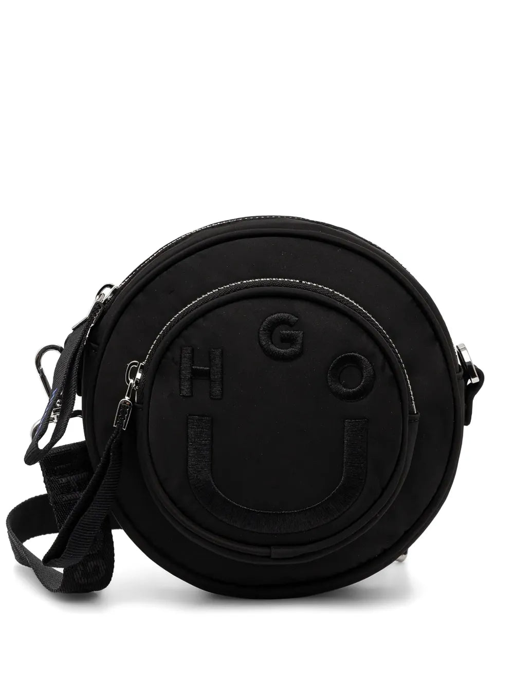 HUGOHappy Hugo logo-embroidered circle mini bag