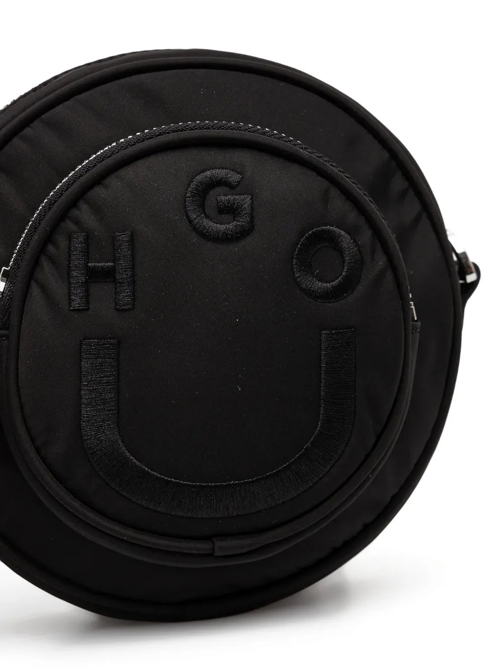 HUGOHappy Hugo logo-embroidered circle mini bag