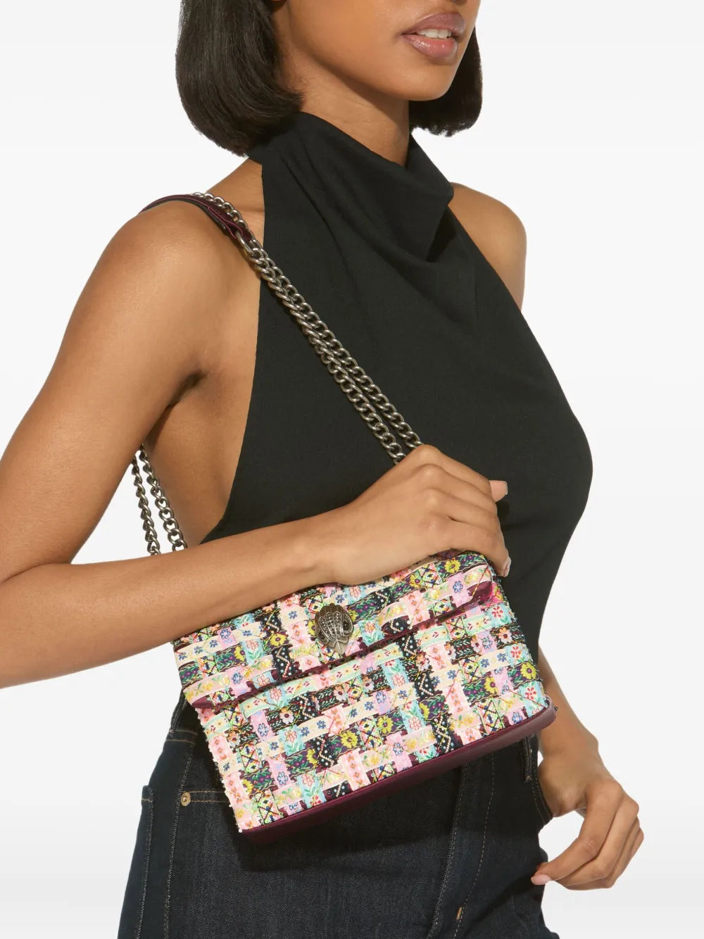 Kurt Geiger Londonmedium Kensington patchwork shoulder bag