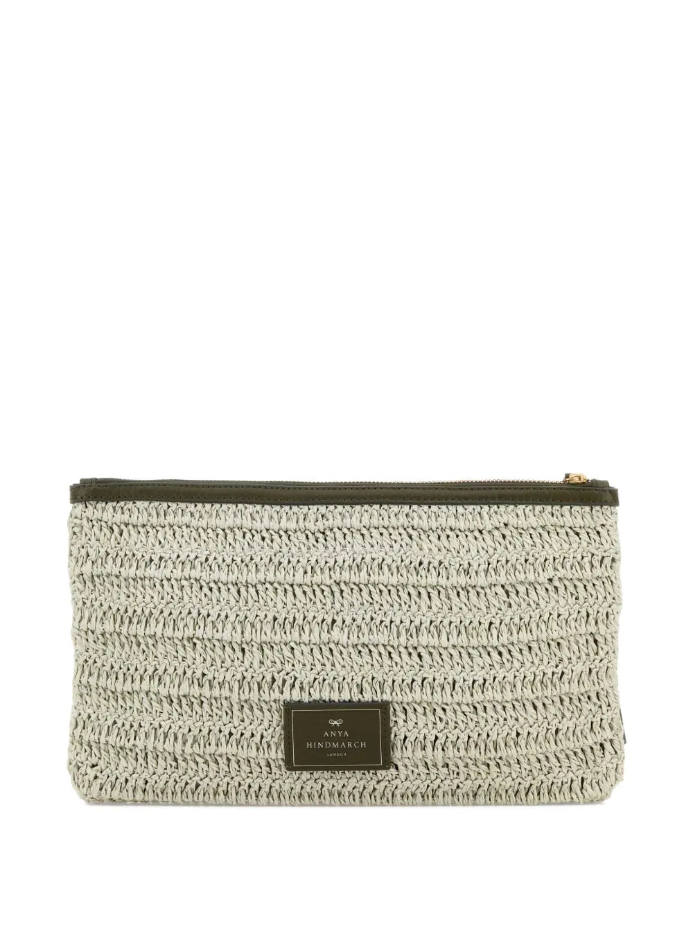 Anya Hindmarchcrochet smiley-logo clutch bag