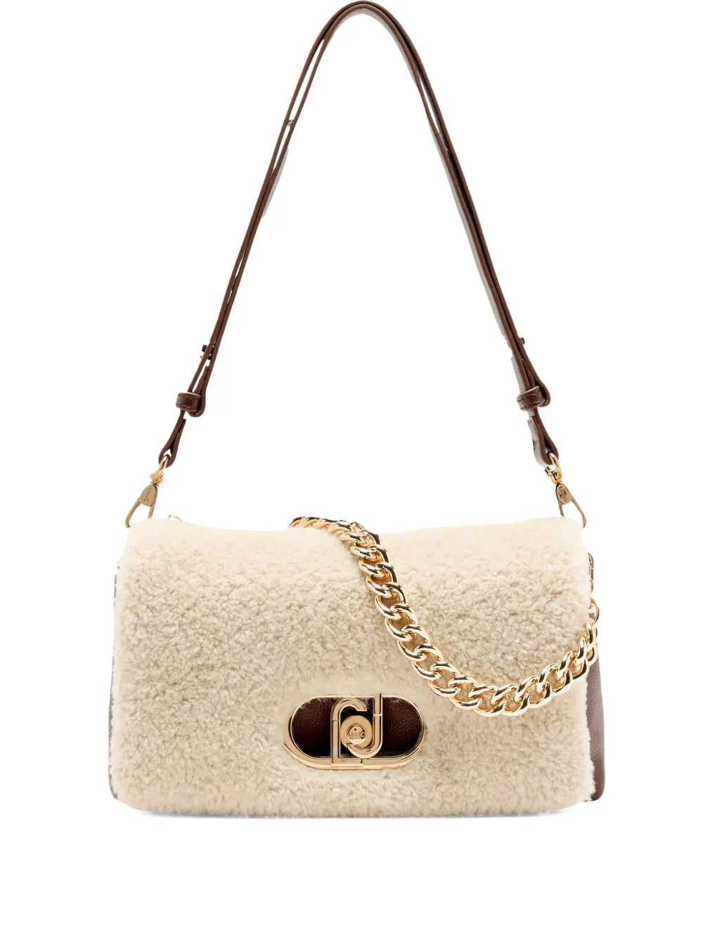 LIU JOmedium LaPuffy teddy crossbody bag
