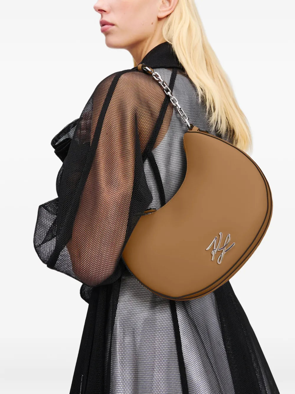 Karl LagerfeldK/Autograph moon shoulder bag