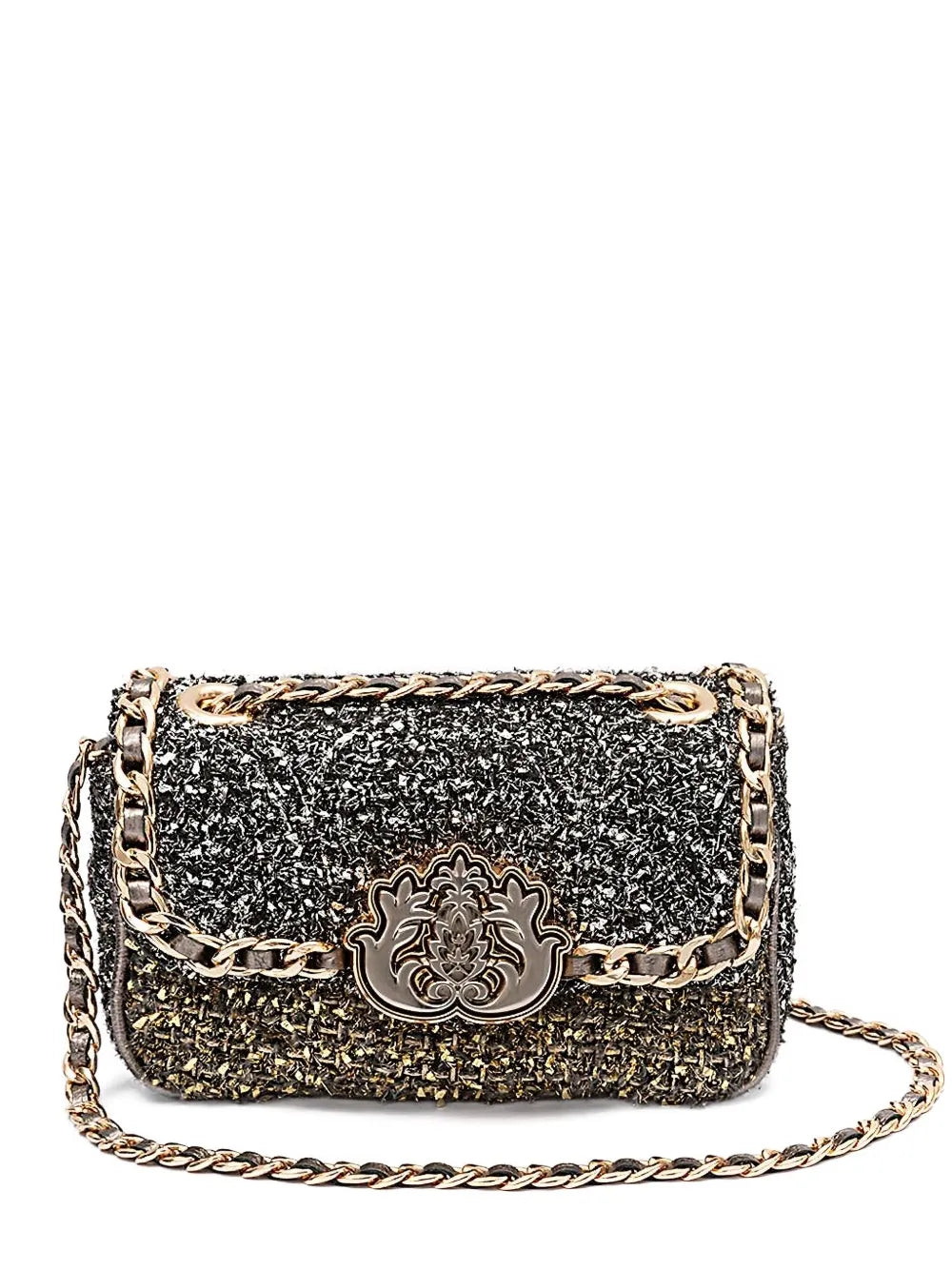 Islatweed chain-embellished shoulder bag
