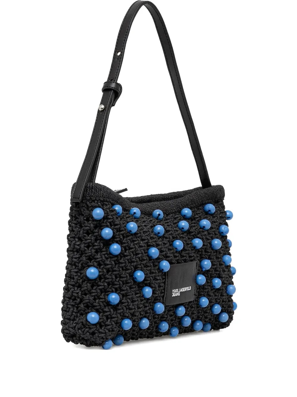 Karl Lagerfeld Jeansbeaded-knit shoulder bag