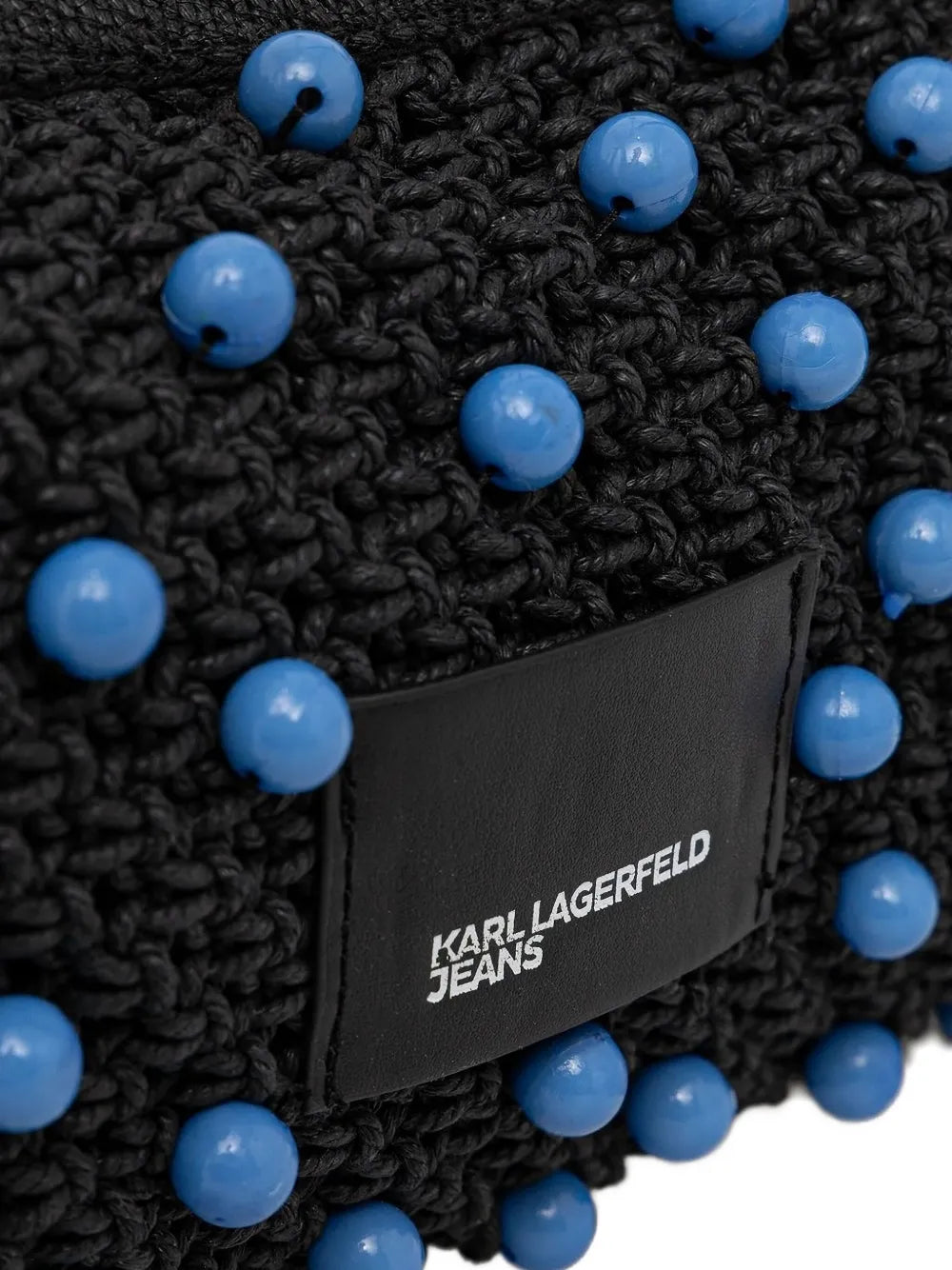 Karl Lagerfeld Jeansbeaded-knit shoulder bag