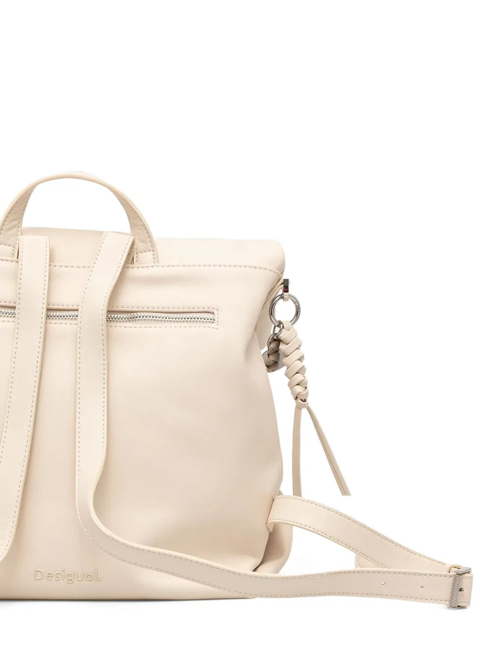 Desigualfloral-embroidered roll-top backpack