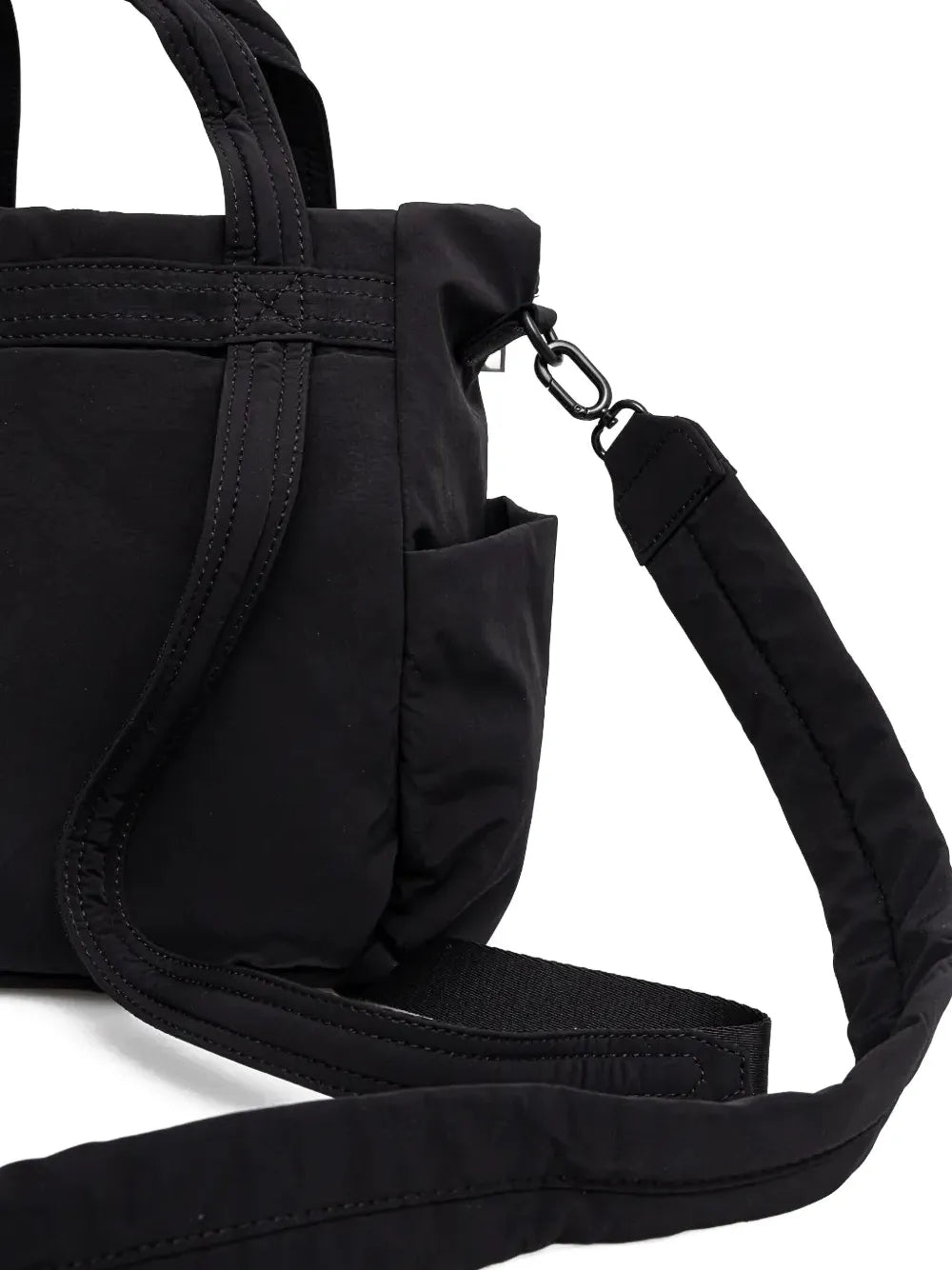 Desigualzip-fastening top-handle backpack
