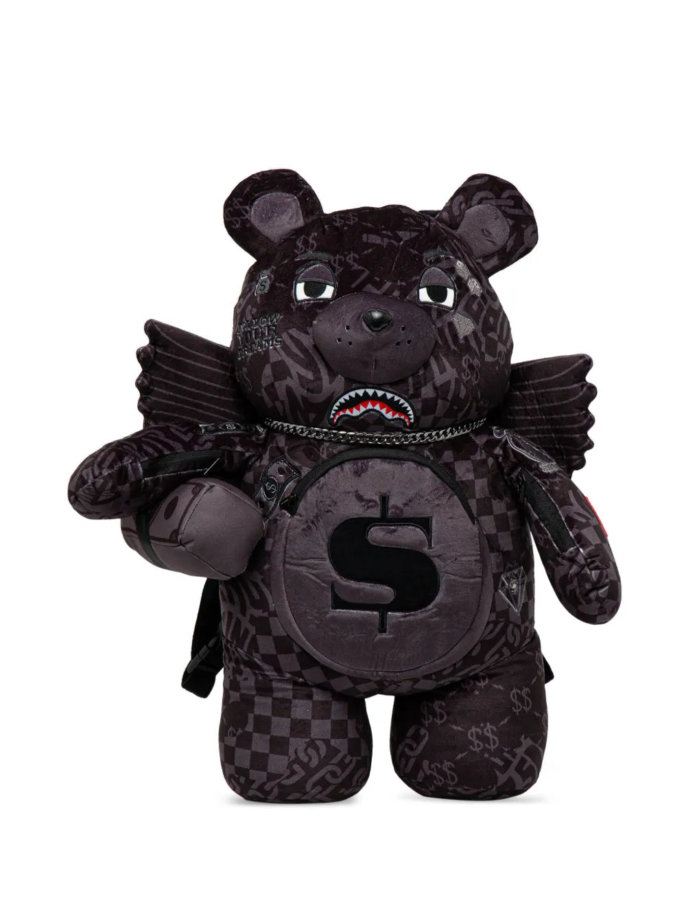 Spraygroundlarge 4AM Money Wing Bear check-pattern backpack