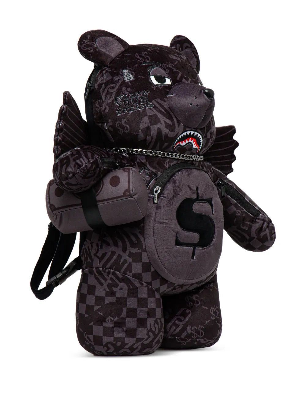 Spraygroundlarge 4AM Money Wing Bear check-pattern backpack