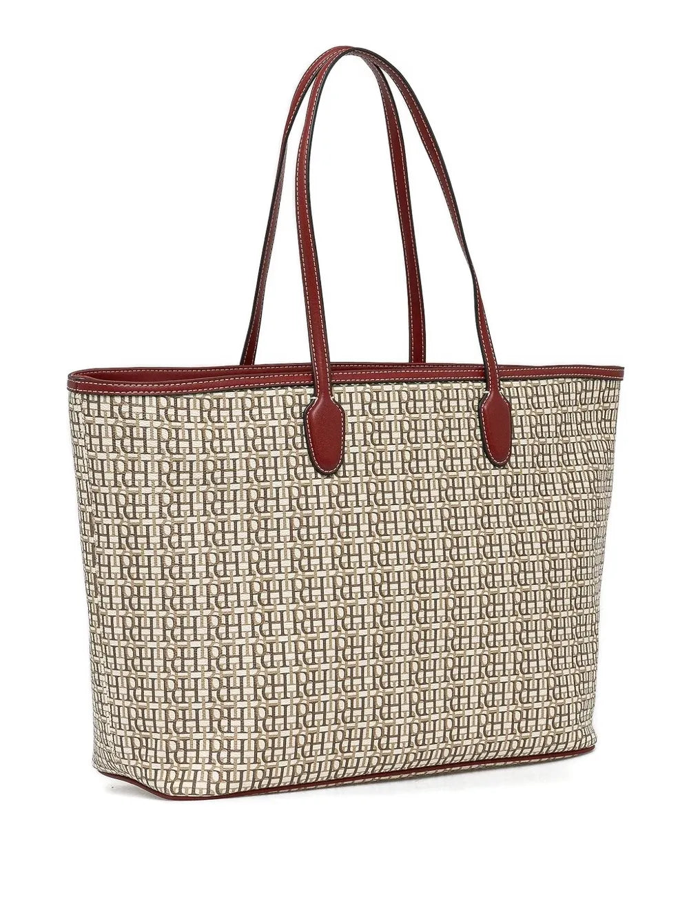 Pedro Del Hierromonogram-pattern leather-trimmed tote bag