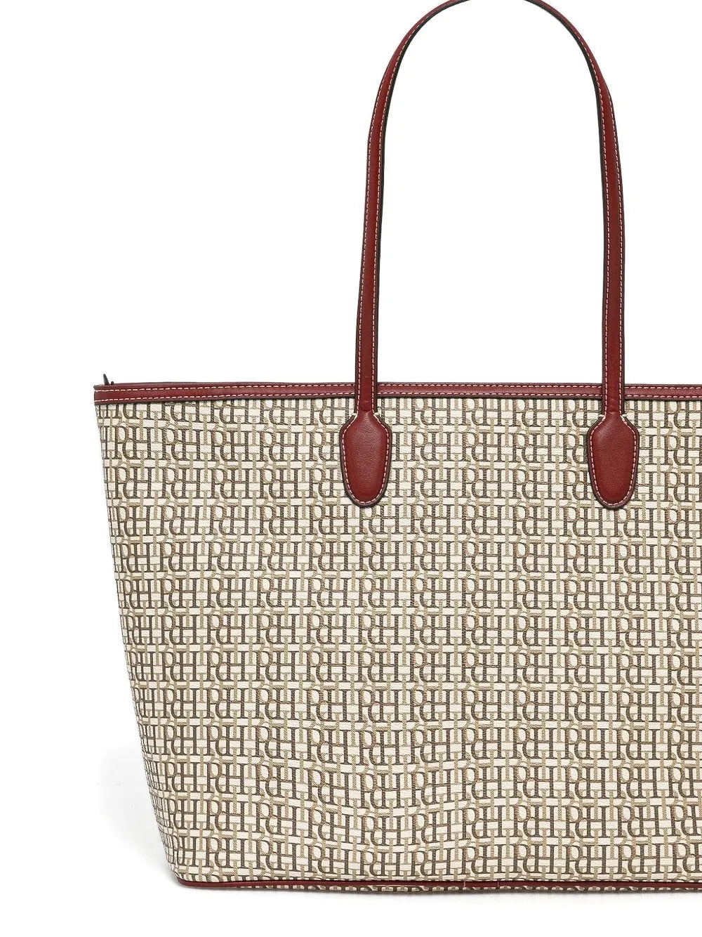 Pedro Del Hierromonogram-pattern leather-trimmed tote bag