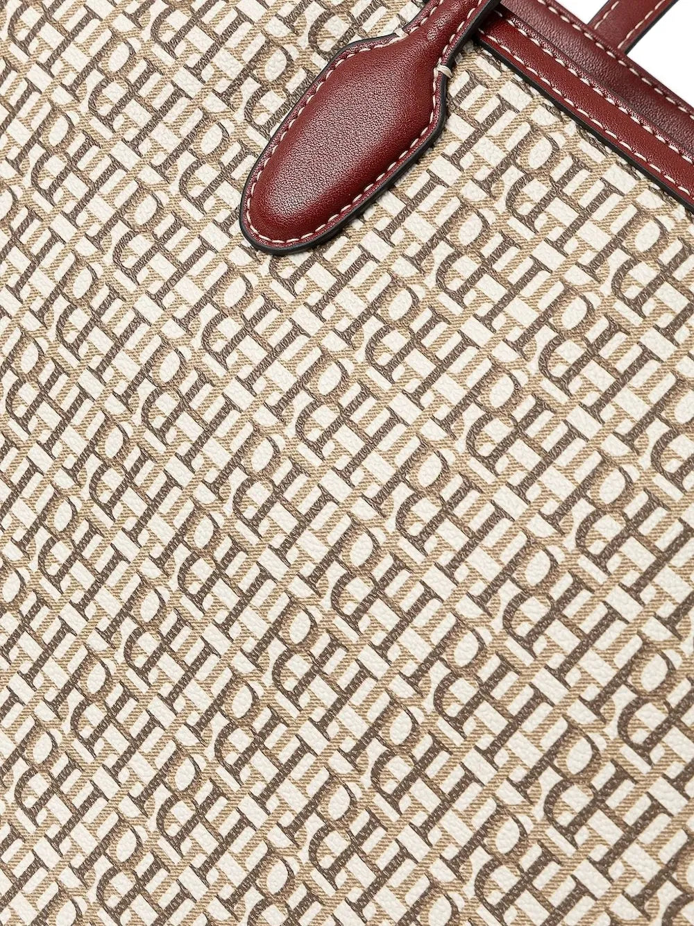 Pedro Del Hierromonogram-pattern leather-trimmed tote bag