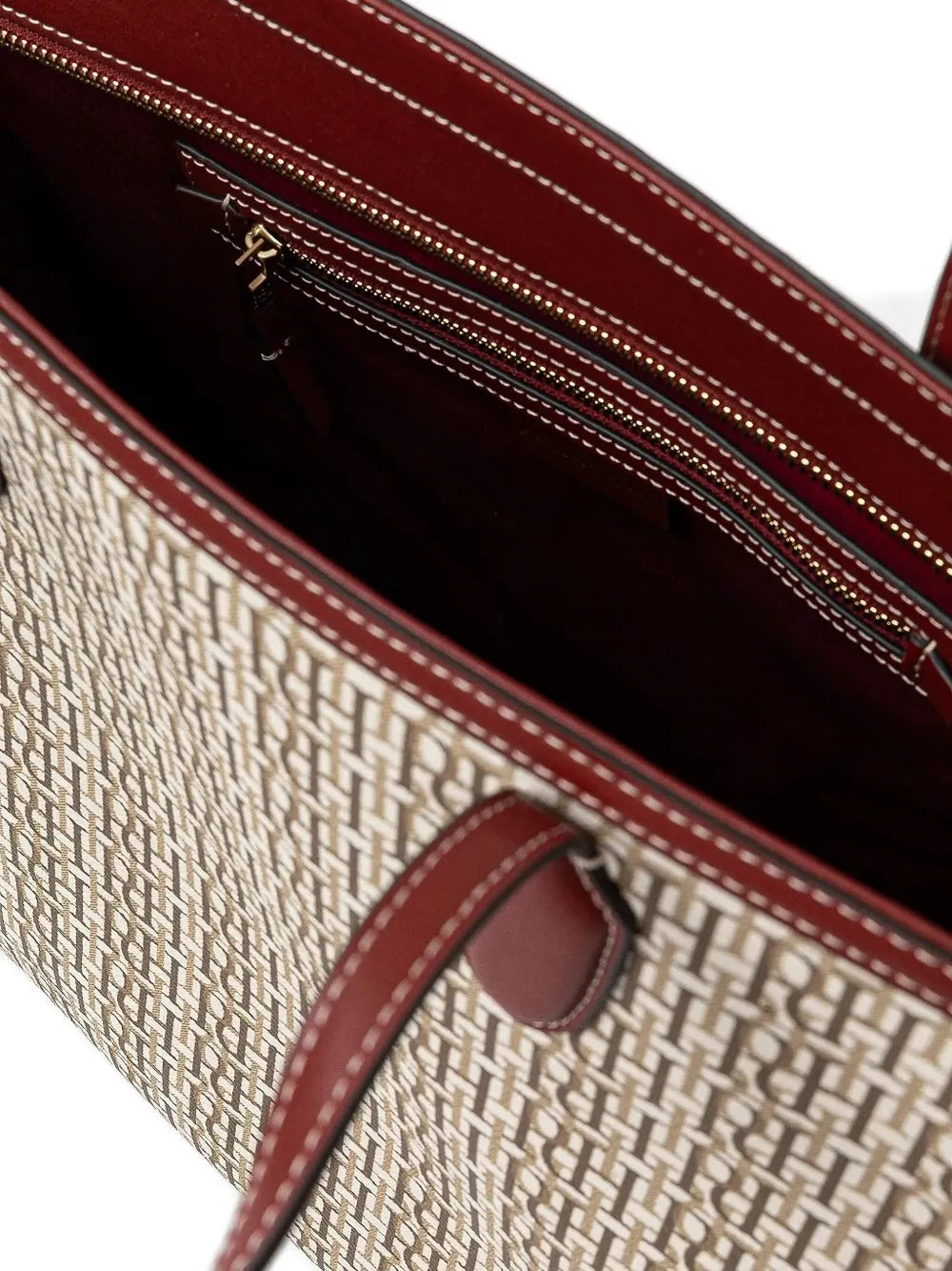 Pedro Del Hierromonogram-pattern leather-trimmed tote bag