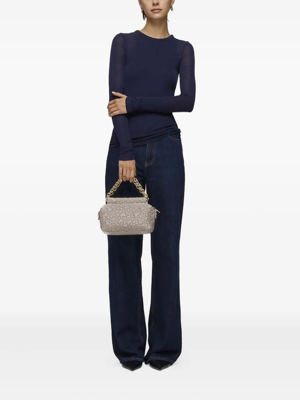 TOUSbear-embossed chain-strap cross-body bag