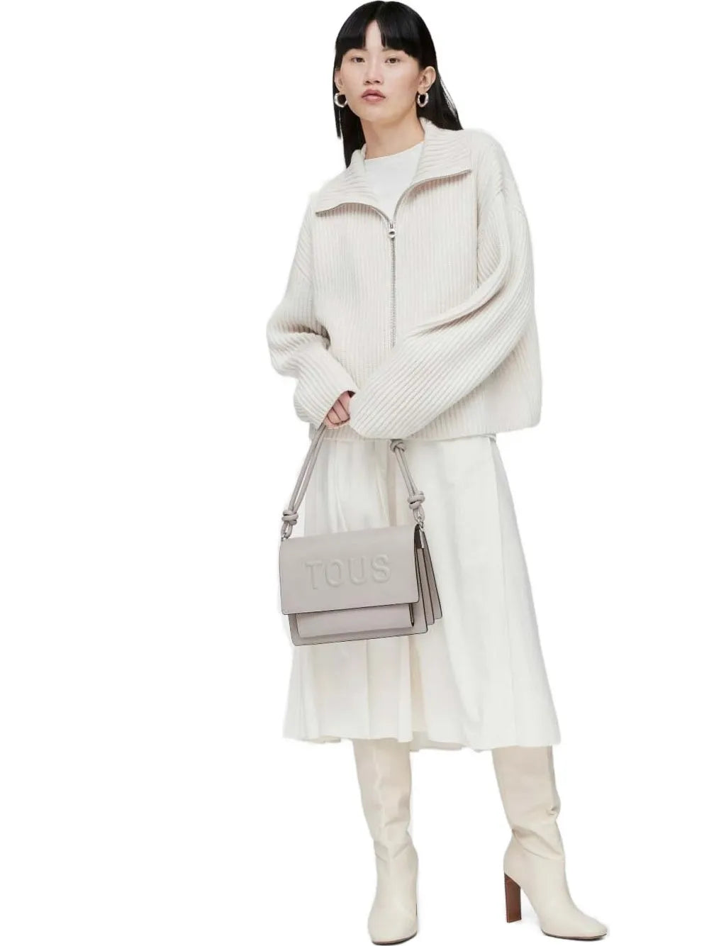 TOUSknotted-handle embossed-logo crossbody bag