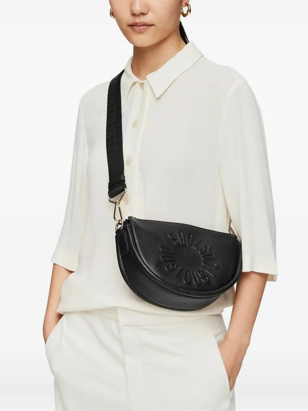 TOUSembossed-logo cross-body bag