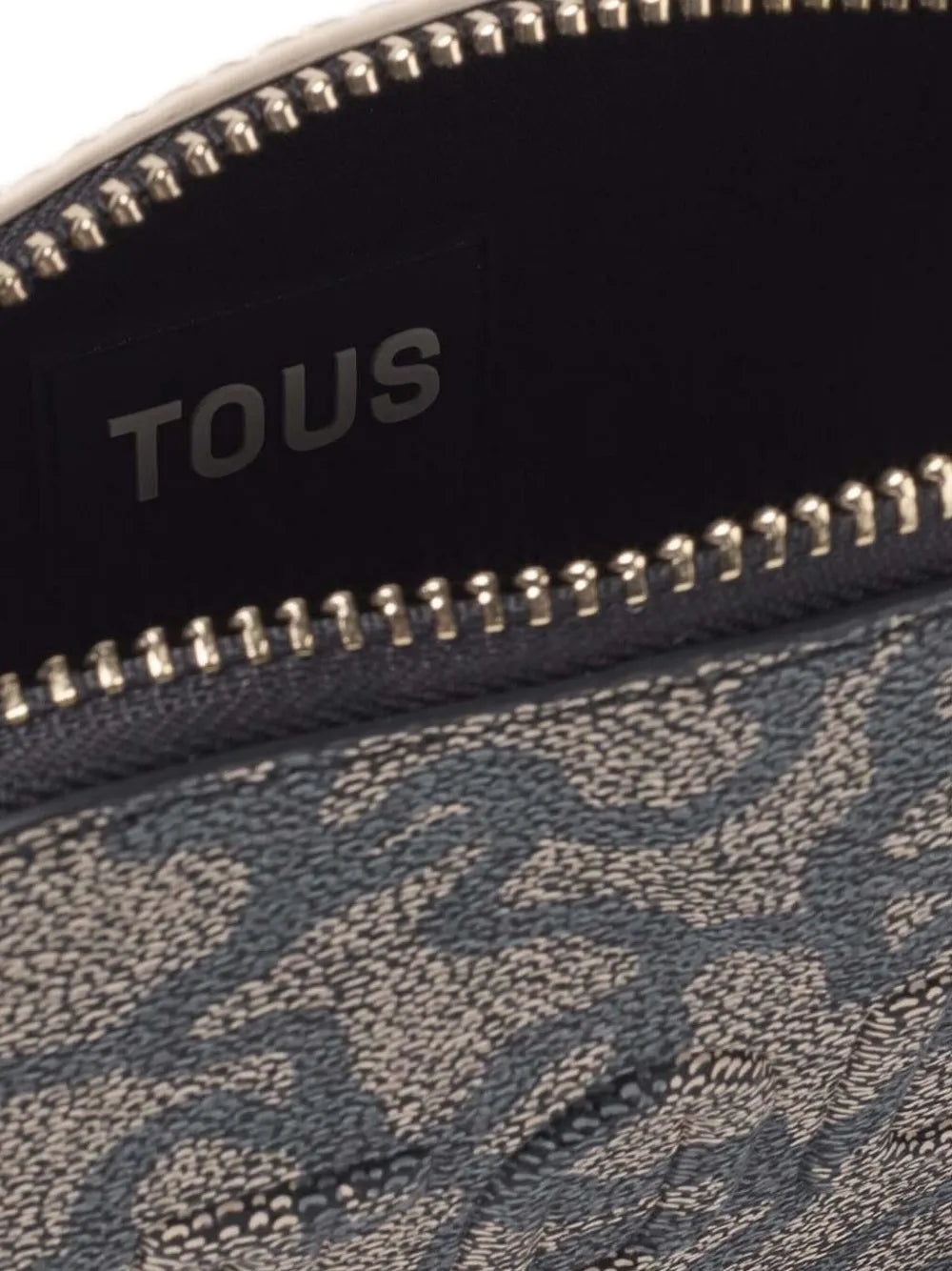 TOUSbear-print zip-top satchel
