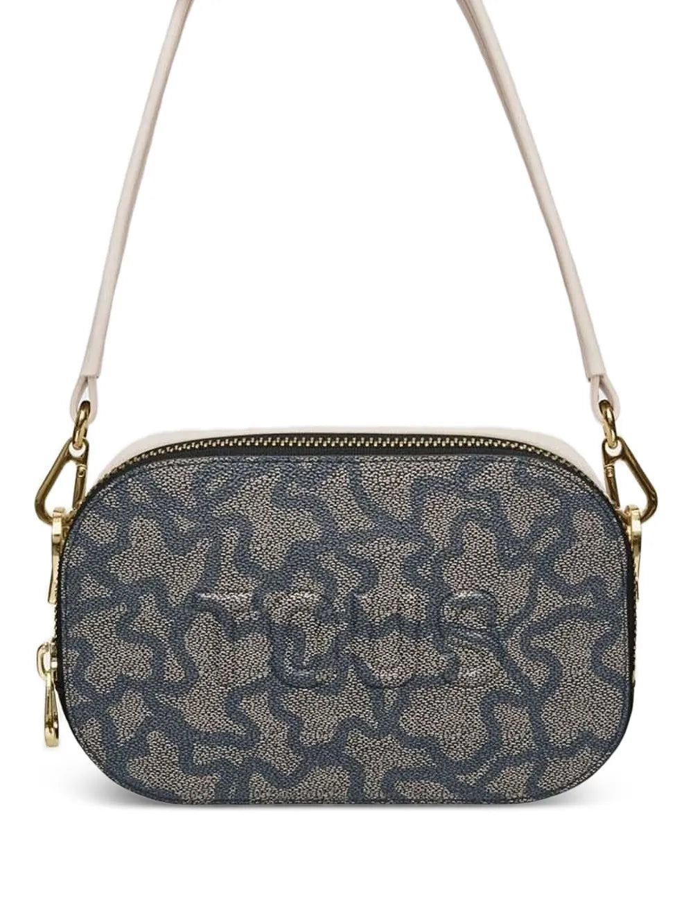 TOUSbear-print zip-top satchel