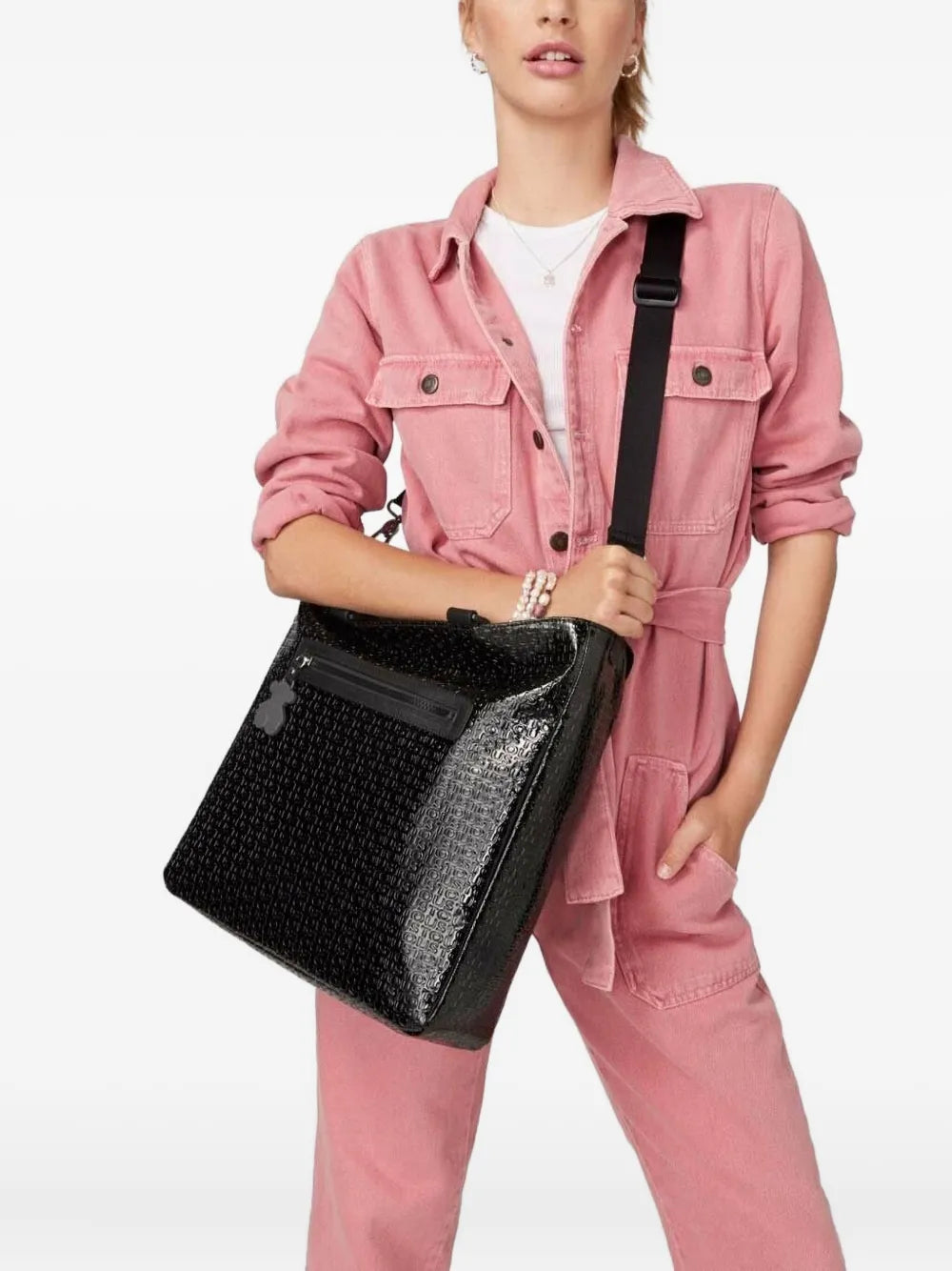 TOUSlogo-pattern tote bag