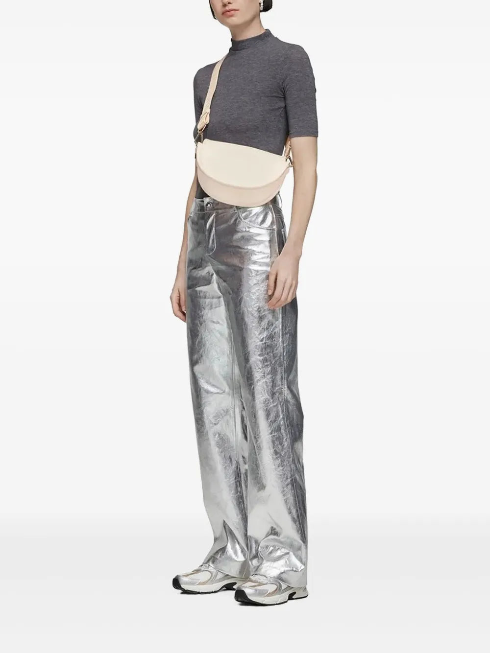 TOUSembossed half-moon crossbody bag