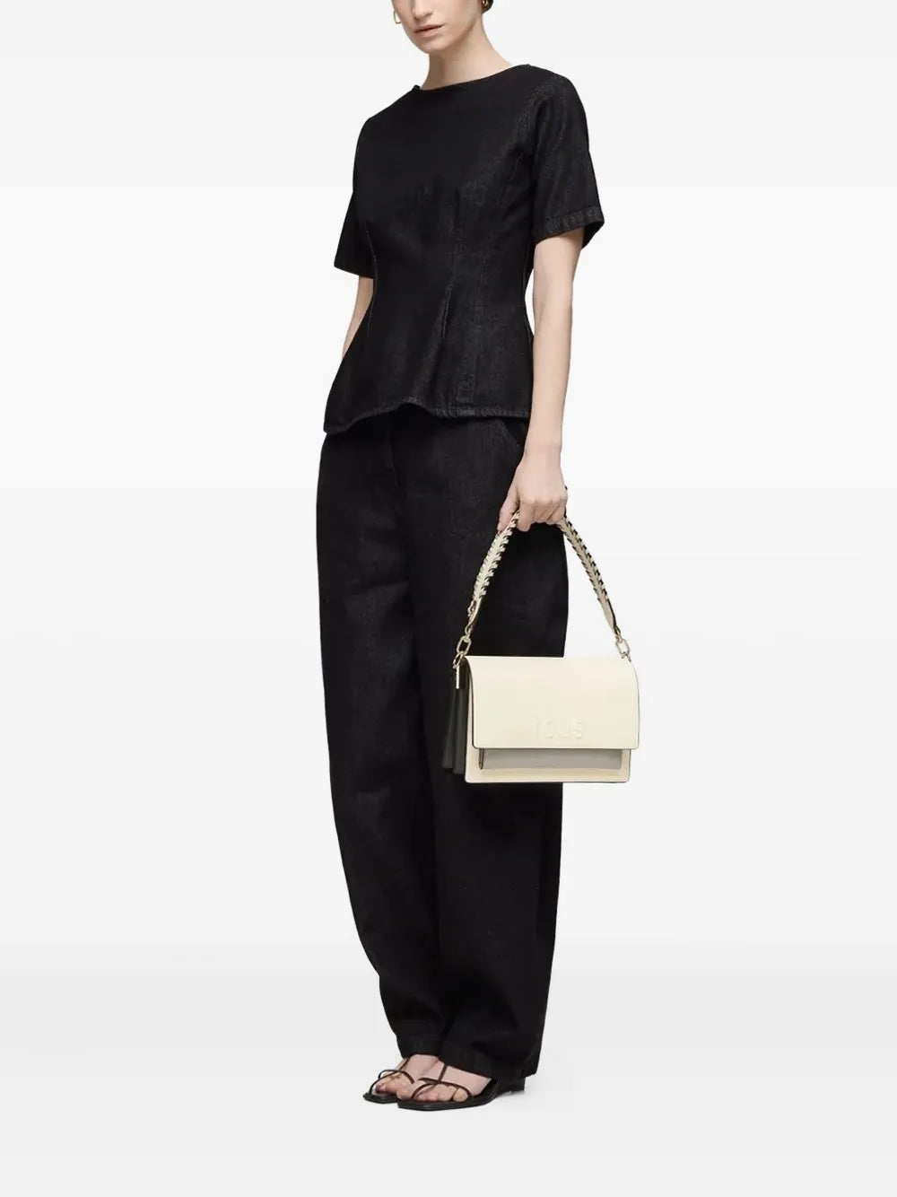TOUSMedium Audree embossed-logo two-tone crossbody bag