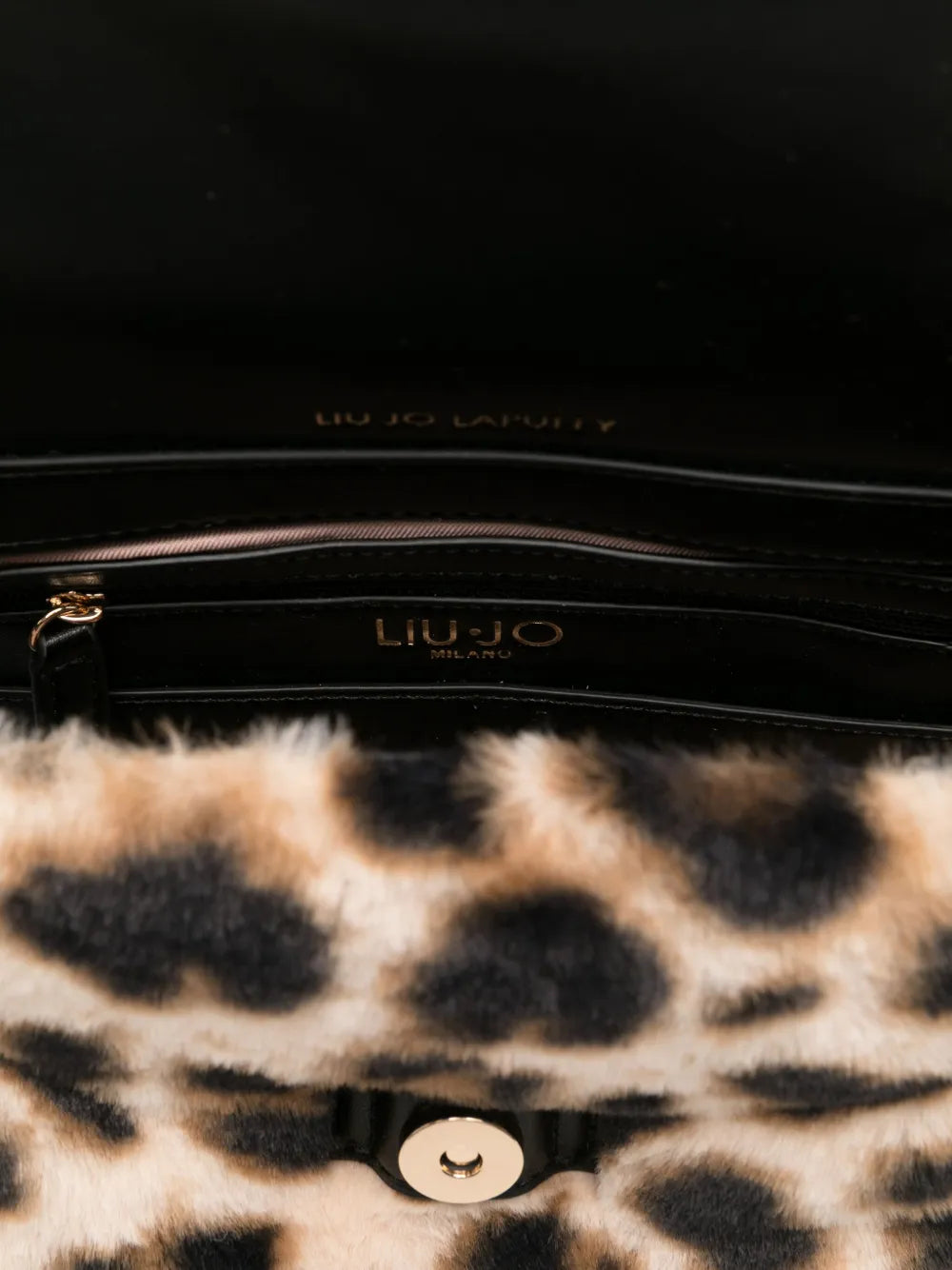 LIU JOleopard-print chain-strap bag