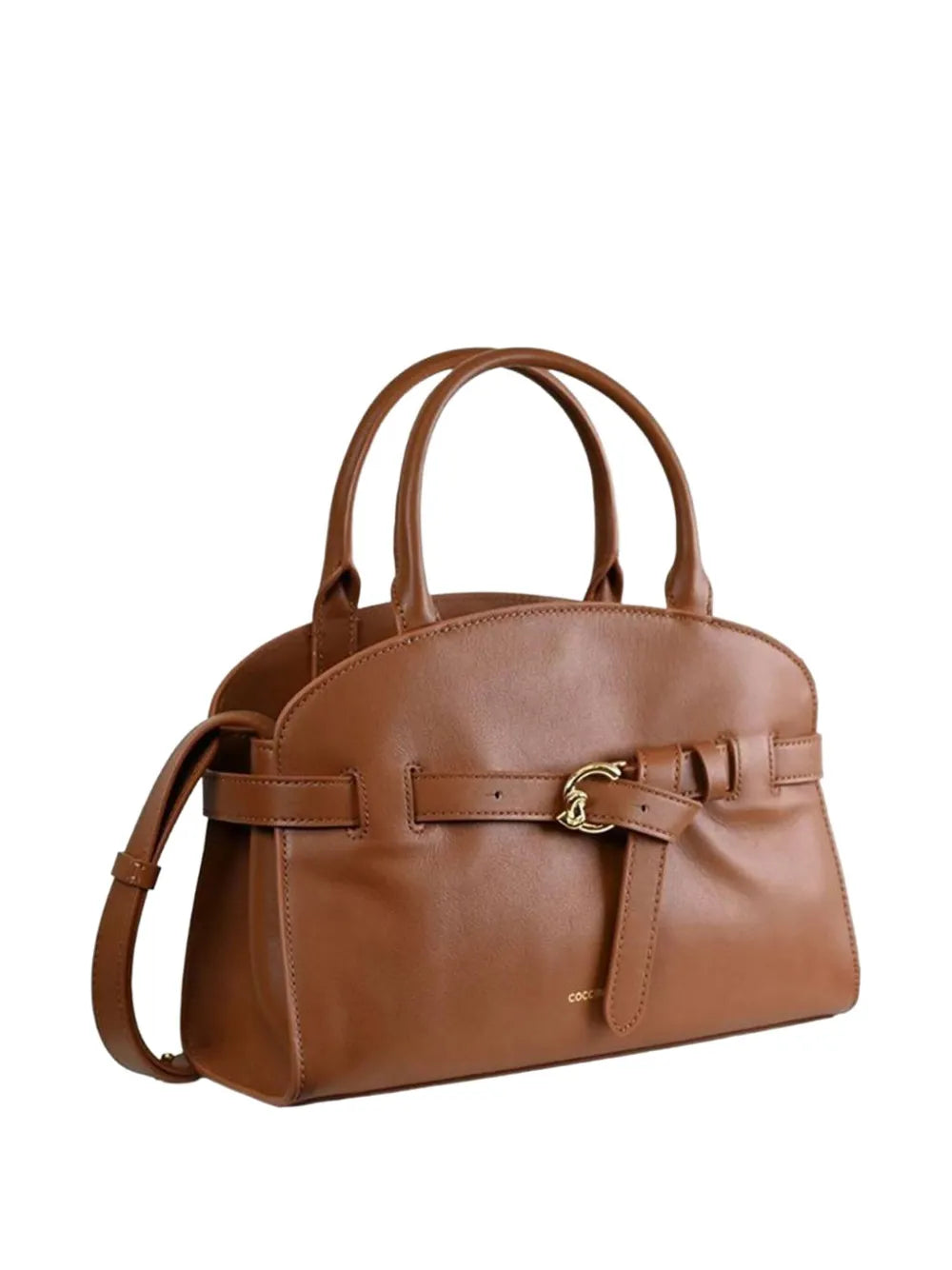 Coccinellebelt-buckle leather shoulder bag