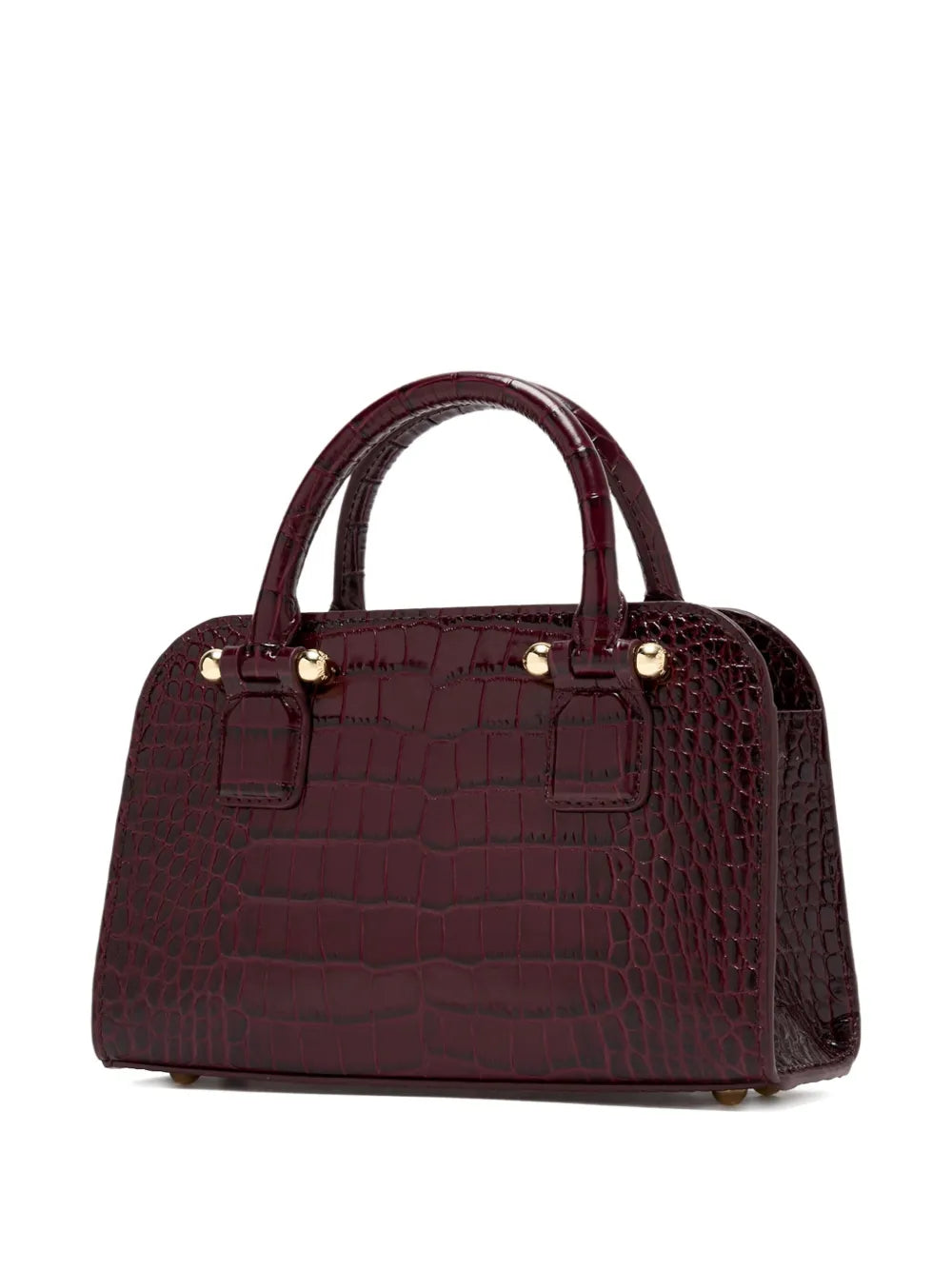 Strathberrysmall crocodile-embossed top-handle tote bag