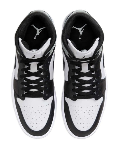 Air Jordan 1 Mid Barons - White/Light Smoke Grey/Black Sneakers