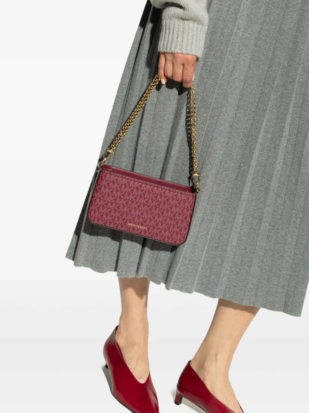 Michael Michael Korssmall Bryant monogram chain-strap shoulder bag