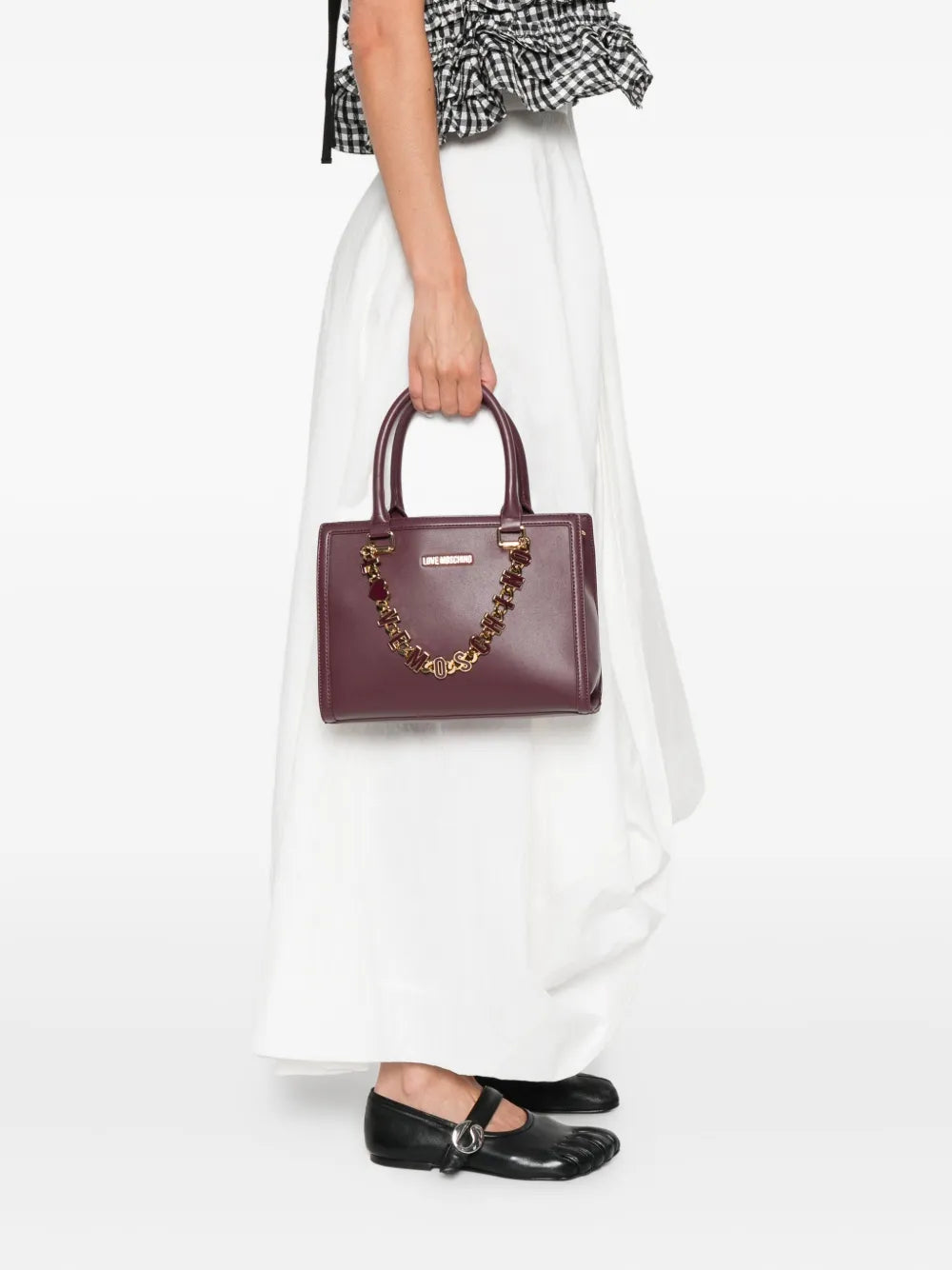 Love Moschinochain-embellished tote bag