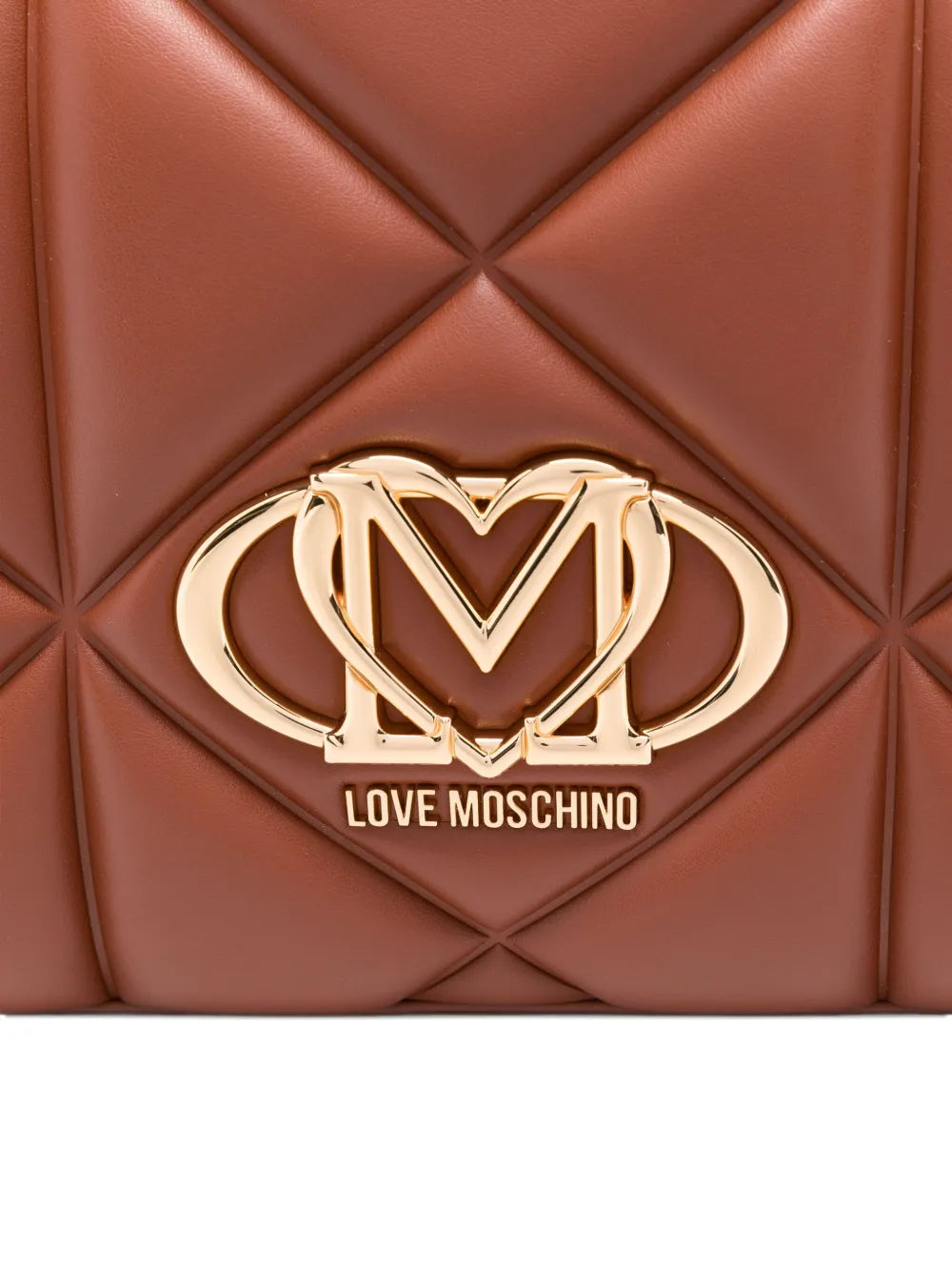 Love Moschinoquilted logo-plaque tote bag