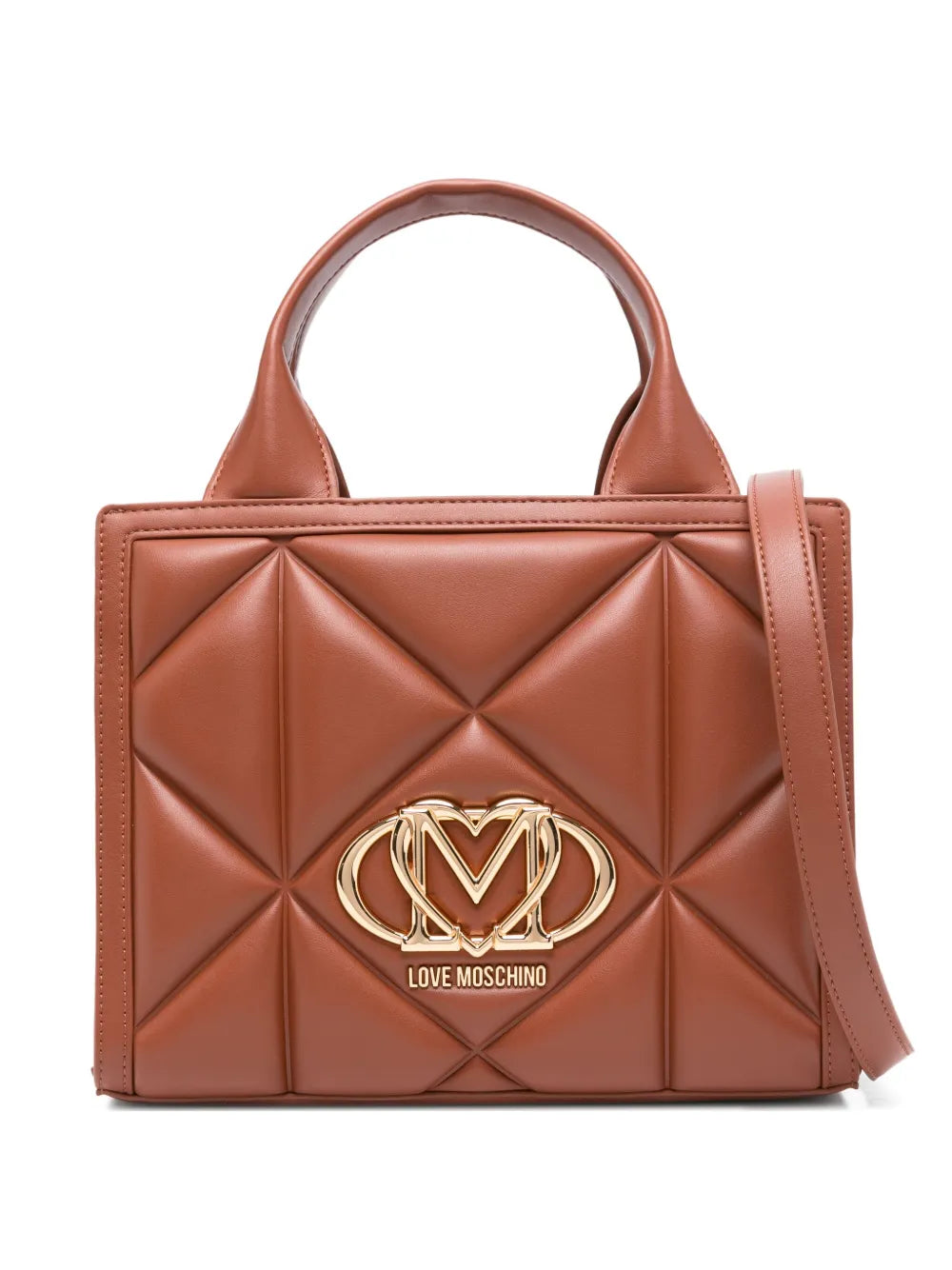 Love Moschinoquilted logo-plaque tote bag