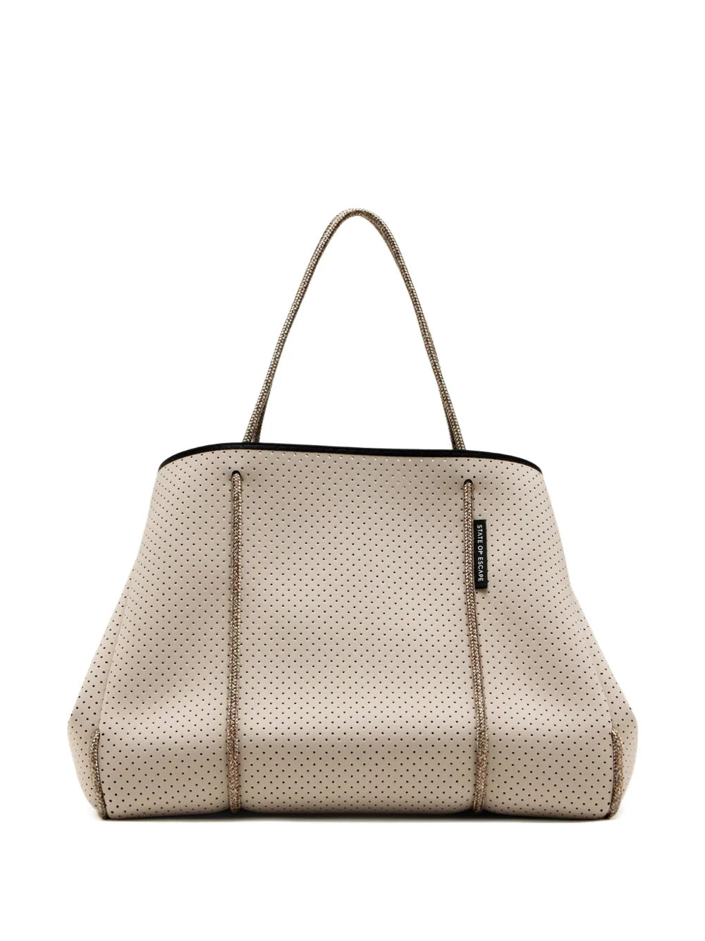 STATE OF ESCAPEperforated rope-handle tote bag