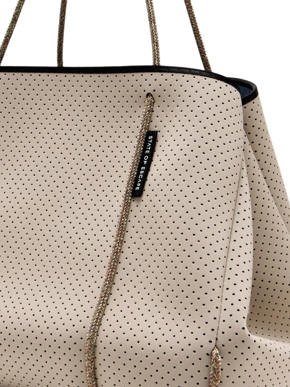 STATE OF ESCAPEperforated rope-handle tote bag