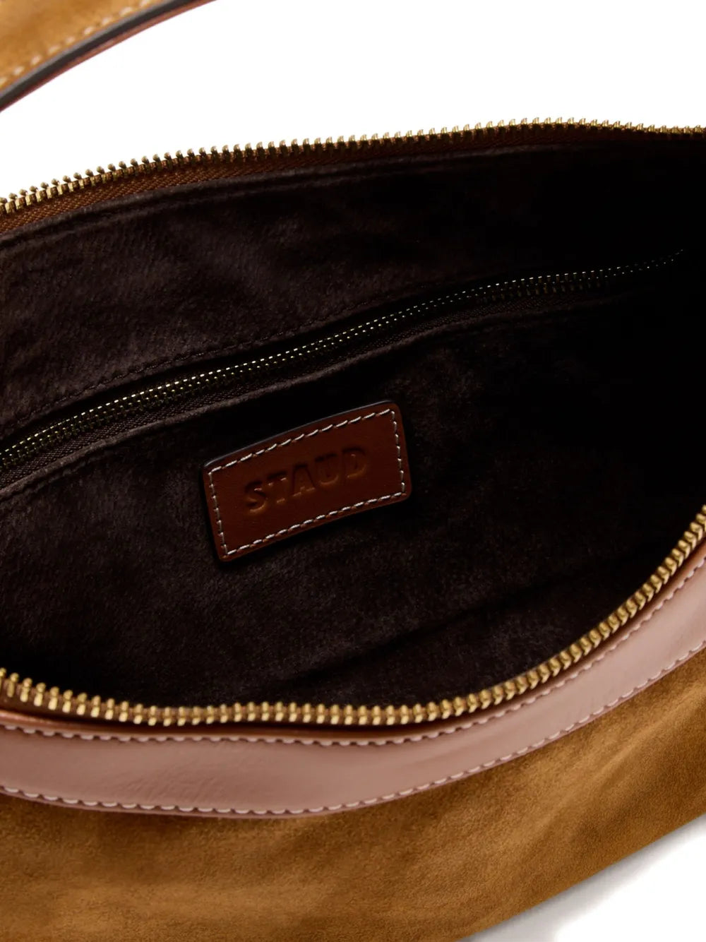 STAUDsuede zip-top satchel