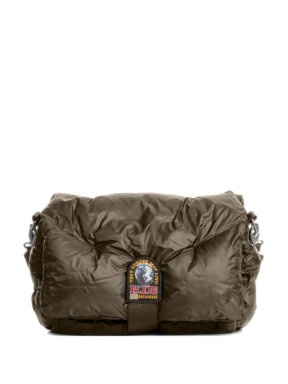 Parajumpersquilted logo-patch shoulder bag