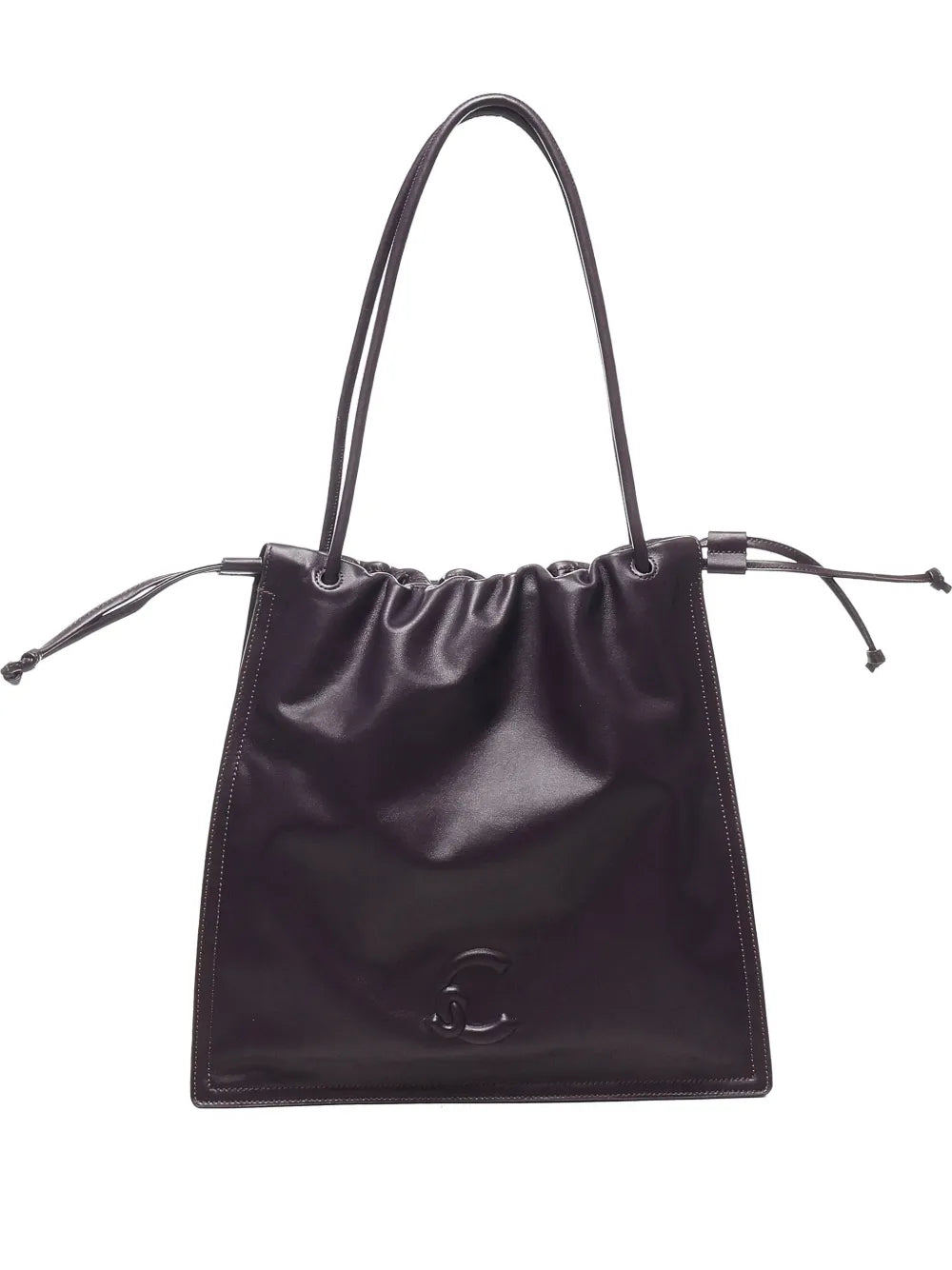 Coccinellelarge Dulse drawstring leather tote bag